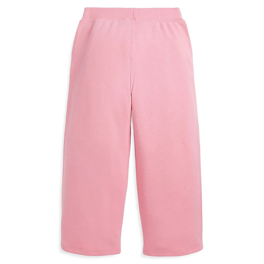 Little Girl's Terry Wide-Leg Sweatpants