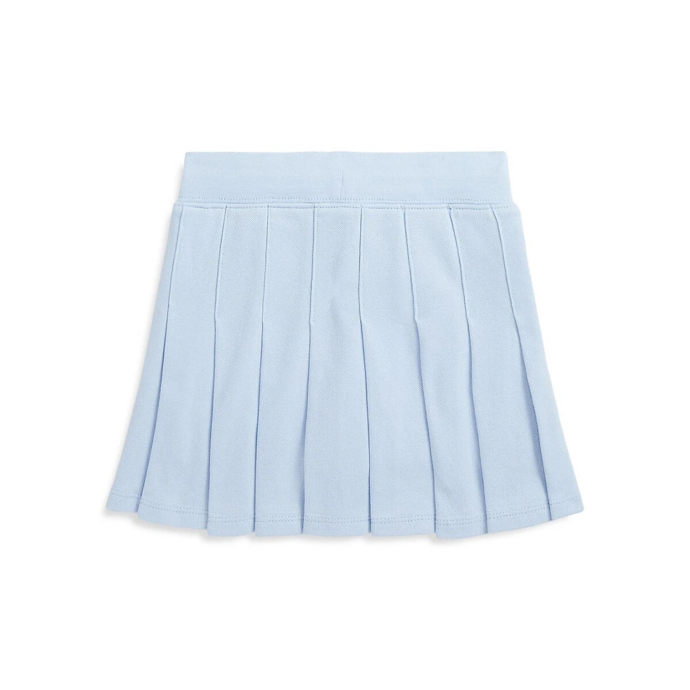 Little Girl's Pleated Mesh Skort