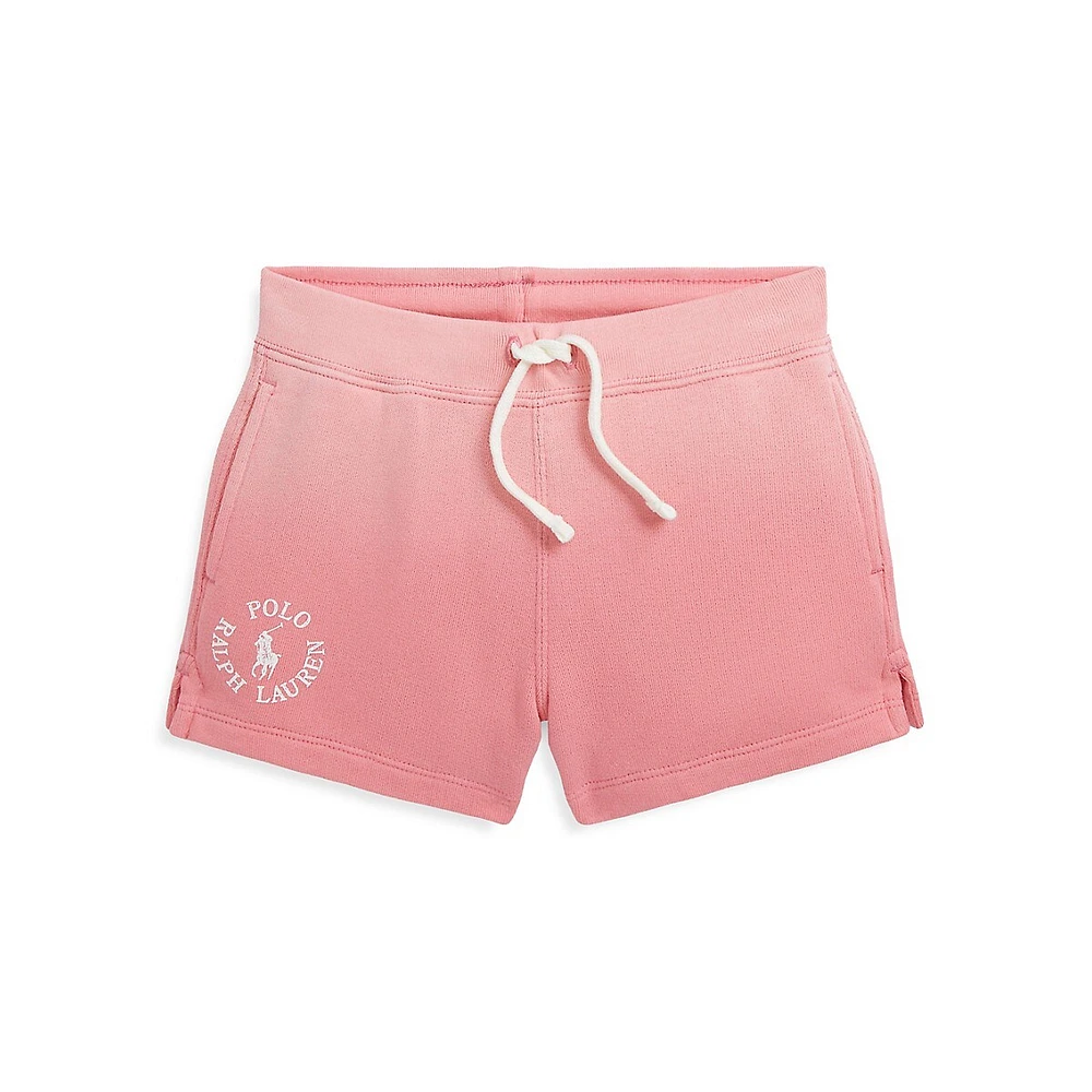 Little Girl's Big Pony Logo Cotton Terry Shorts