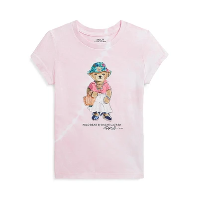 Little Girl's Polo Bear Tie-Dye Cotton Jersey T-Shirt
