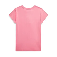 Girl's Patchwork-Motif Logo T-Shirt