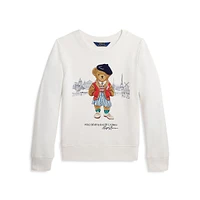 Girl's Polo Bear Paris Terry Sweatshirt