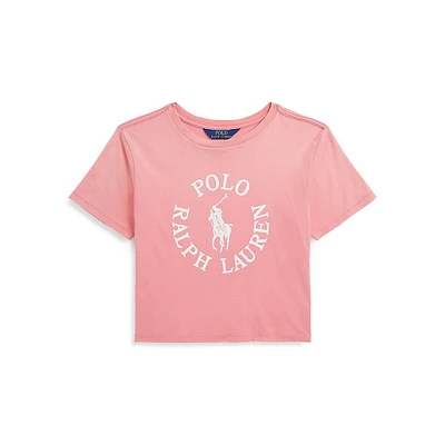 Girl's Big Pony Logo Cotton Jersey T-Shirt