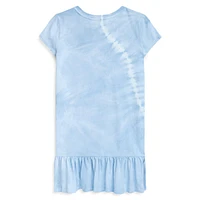 Girl's Tie-Dye Polo Bear Cotton T-Shirt Dress