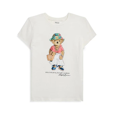 Girl's Polo Bear Cotton Jersey T-Shirt