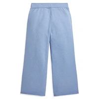 Little Girl's Wide-Leg Fleece Sweatpants