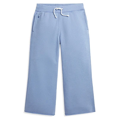 Little Girl's Wide-Leg Fleece Sweatpants