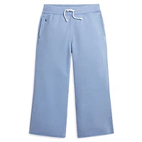 Little Girl's Wide-Leg Fleece Sweatpants