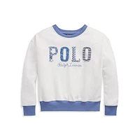 Girl's Mixed-Logo Fleece Sweatshirt