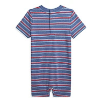 Baby Boy's Striped Jersey Shortalls