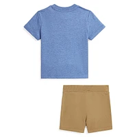 Baby Boy's 2-PiecePolo Bear Jersey T-Shirt & Terry Short Set