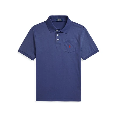 Boy's Cotton Jersey Pocket Polo Shirt