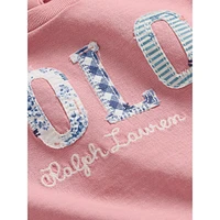 Baby Girl's Mixed-Logo Jersey Bubble Shortalls