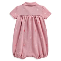 Baby Girl's Polo Pony Bubble Shortalls