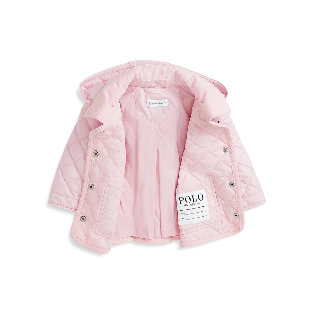 Baby Girl's Quilted Barn Jacket