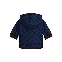 Baby Boy's Quilted Hooded Barn Jacket