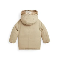 Little Boy's Faux Fur-Trimmed Hood Down Parka