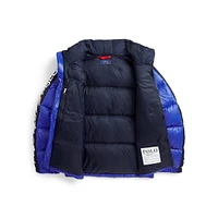 Boy's Logo-Tape Hooded Down Jacket