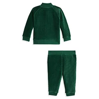 Baby Boy's 2-Piece Corduroy Baseball Jacket & Joggers