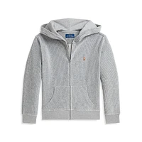 Boy's Knit Corduroy Full-Zip Hoodie