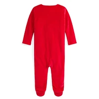 Baby's One-Piece Velour Footie