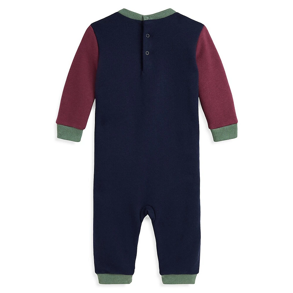 Baby Boy's Colourblocked Fleece Coverall