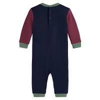 Baby Boy's Colourblocked Fleece Coverall