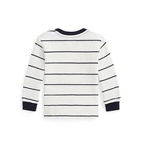 Baby's Striped Waffle-Knit Top