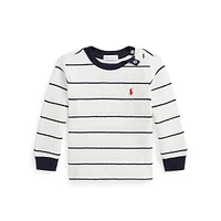 Baby's Striped Waffle-Knit Top