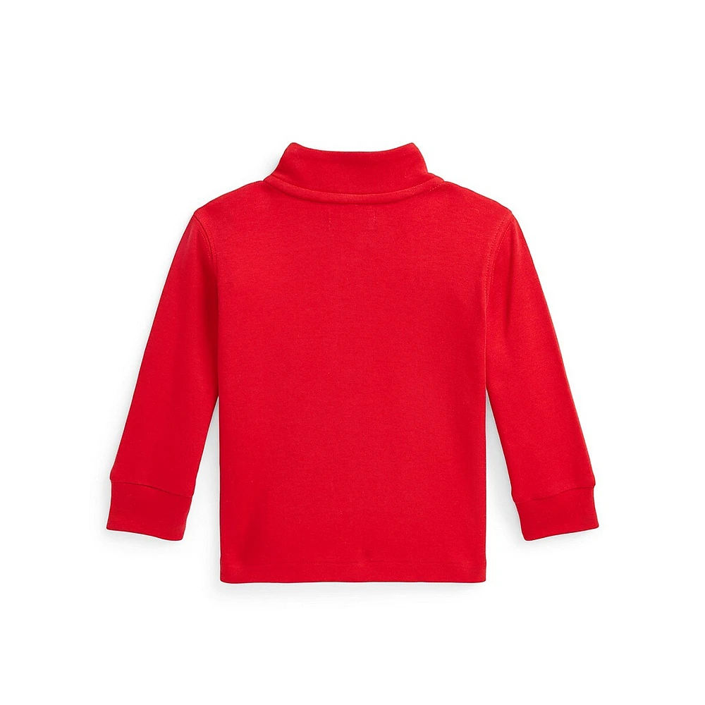 Baby's Quarter-Zip Interlock Knit Pullover