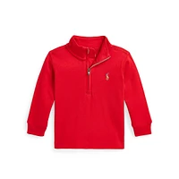 Baby's Quarter-Zip Interlock Knit Pullover