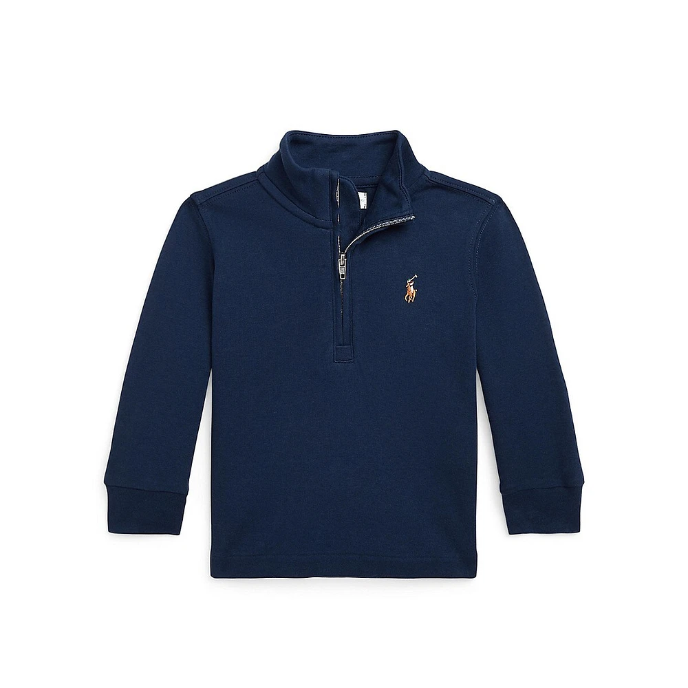 Baby Boy's Quarter-Zip Cotton Pullover