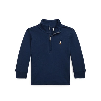 Baby Boy's Quarter-Zip Cotton Pullover