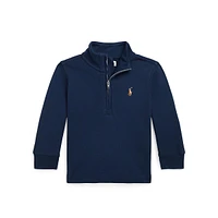 Baby Boy's Quarter-Zip Cotton Pullover