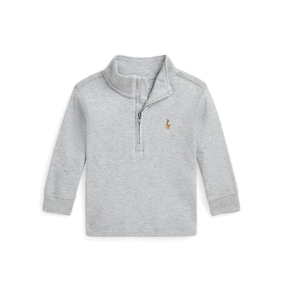 Baby Boy's Cotton Interlock Quarter-Zip Pullover