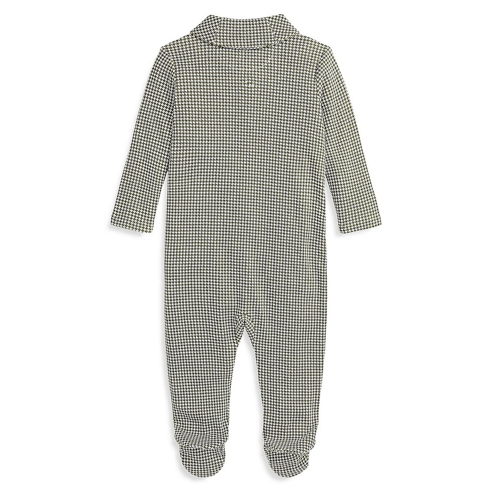 ​Baby Boy's Houndstooth Cotton Footed Coveralls