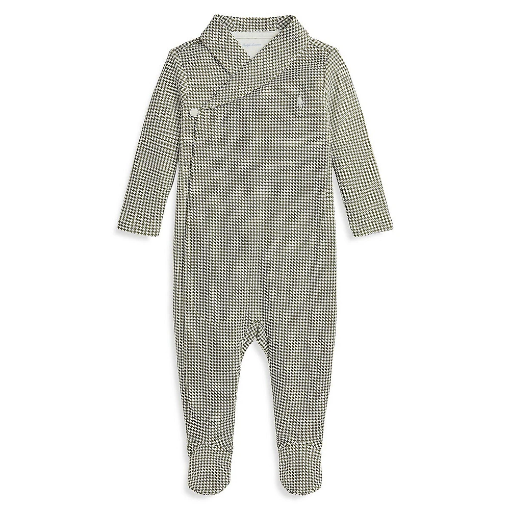 ​Baby Boy's Houndstooth Cotton Footed Coveralls