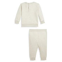 ​Baby Boy's 2-Piece Polo Bear Fleece Sweatshirt & Pants Set