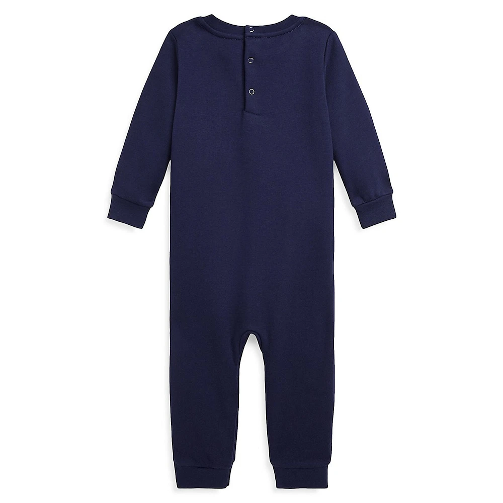 Baby Boy's Polo Bear Fleece Coverall