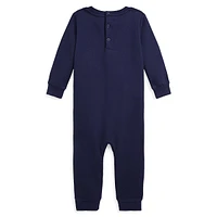 Baby Boy's Polo Bear Fleece Coverall