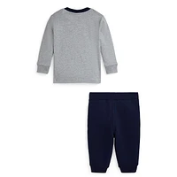 Baby Boy's 2-Piece Long-Sleeve Logo T-Shirt & Joggers Set