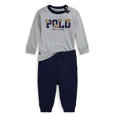 Baby Boy's 2-Piece Long-Sleeve Logo T-Shirt & Joggers Set