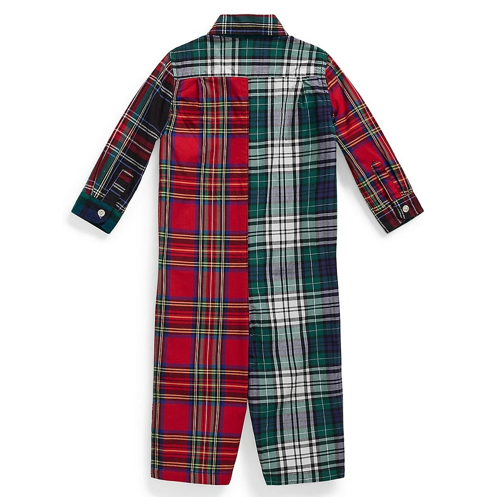 Baby Boy's Plaid Fun Coverall