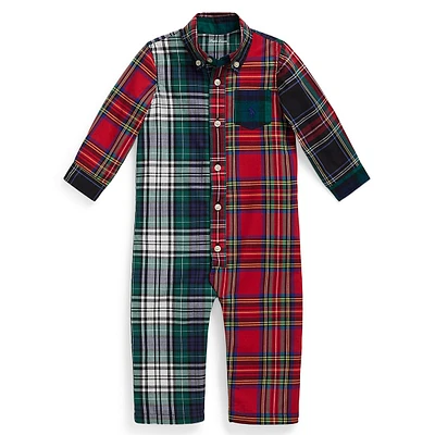 Baby Boy's Plaid Fun Coverall