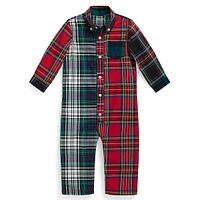 Baby Boy's Plaid Fun Coverall