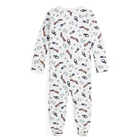 Baby's Polo Bear-Print One-Piece Interlock Knit Footie