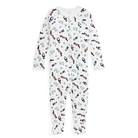 Baby's Polo Bear-Print One-Piece Interlock Knit Footie