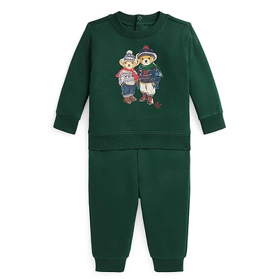 Baby Boy's 2-Piece Polo Bear Sweatshirt & Joggers Set