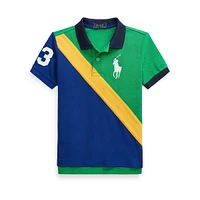 Little Boy's Big Pony Mesh Polo Shirt