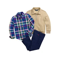 Little Boy's Plaid Cotton Oxford Shirt